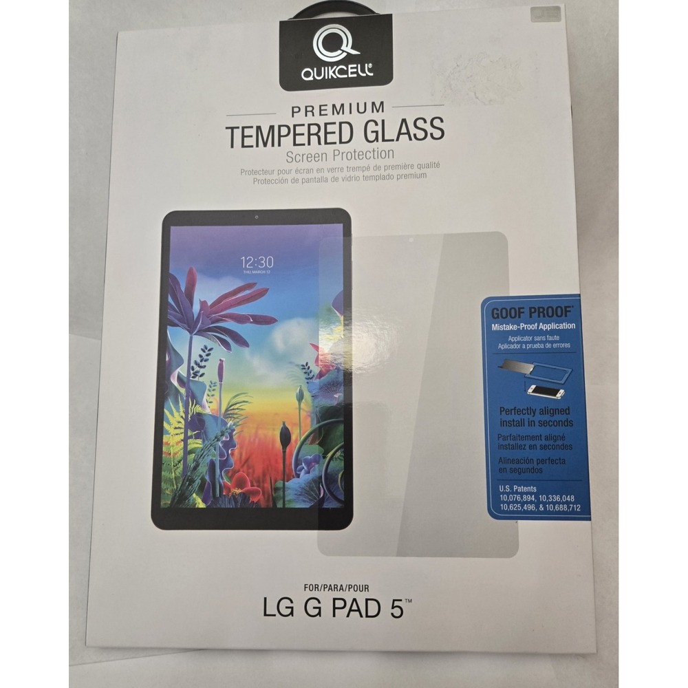 T Mobile Quikcell LG G Pad5 Premium Tempered Glass Screen Protector GP-GPAD5 NEW